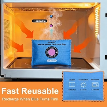 Siilikahappe gel dehüdratsiooni kott korduvkasutatav tsüklilise regeneratsiooni jaoks (CSB-6, 100 g, pakendatud kotis, lamavas asendis, kaubamärk Jiamijia)