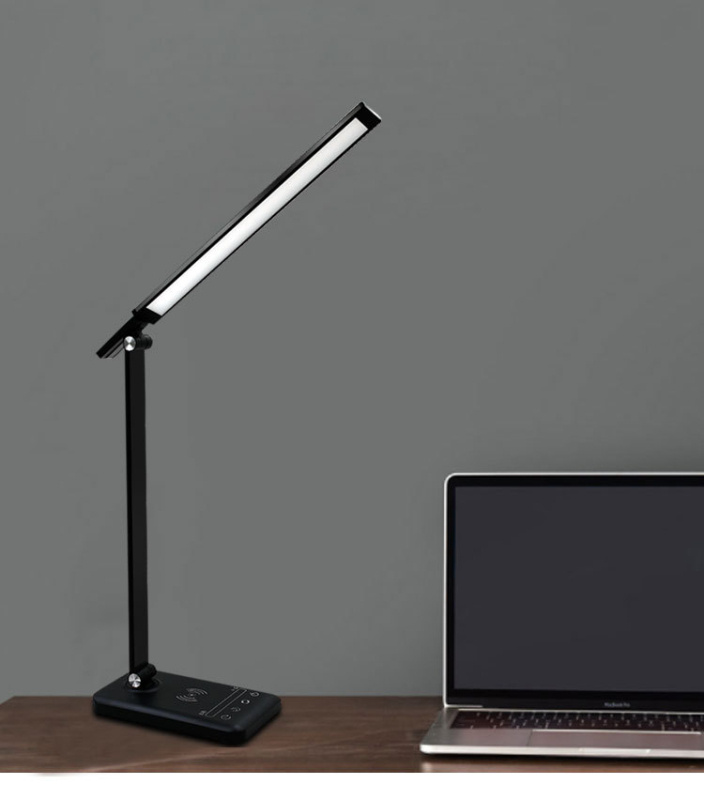 Laualamp LED silmade kaitseks, juhtmevaba laadimine, puutetundlik juhtimine, USB toide, alumiiniumvarjund