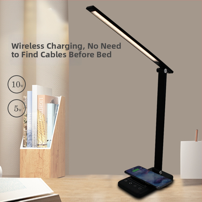 Laualamp LED silmade kaitseks, juhtmevaba laadimine, puutetundlik juhtimine, USB toide, alumiiniumvarjund