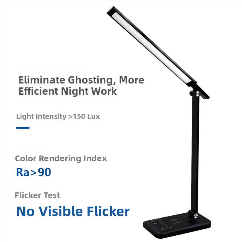 Laualamp LED silmade kaitseks, juhtmevaba laadimine, puutetundlik juhtimine, USB toide, alumiiniumvarjund
