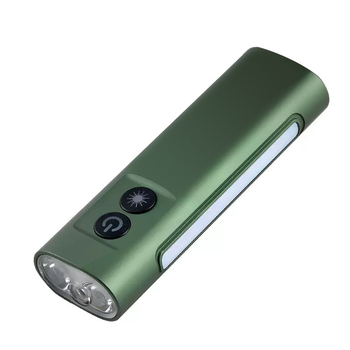 Φακός LED από κράμα αλουμινίου, 5W, επαναφορτιζόμενη μπαταρία 1000mAh, χειροκίνητη τροφοδοσία, με λουρί κλειδιών, εμβέλεια ≥ 500 m