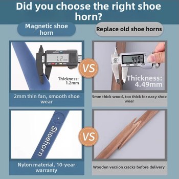 Magnētinis batų įrankis su ilga rankena – ilga rankena, palengvina užsivilkimą vyresnio amžiaus žmonėms ir nėščioms moterims, nereikia lenktis