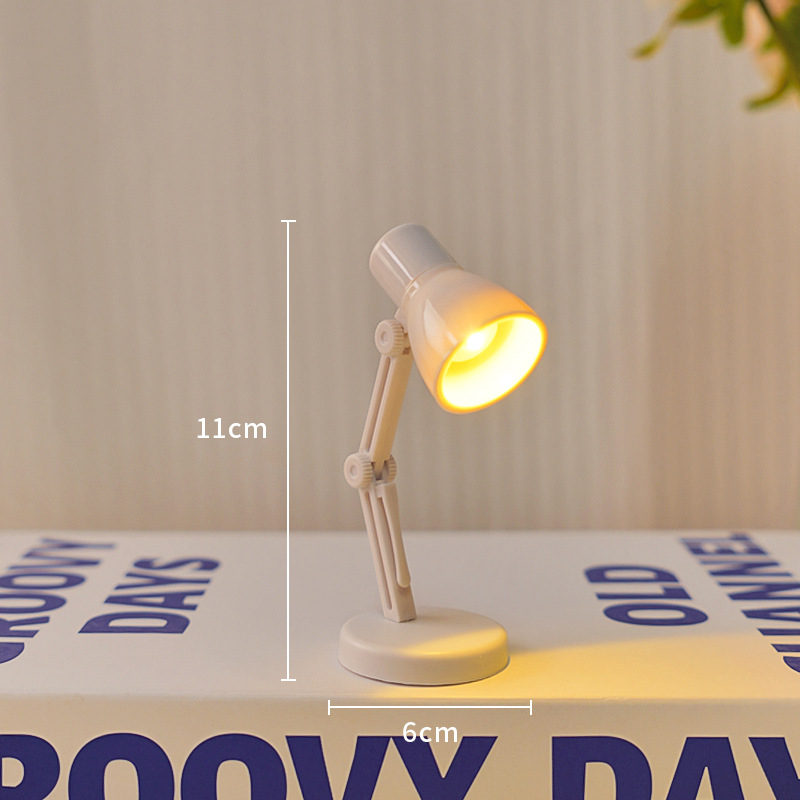 Kreatiivne mini LED laualamp sooja valgusega silmade kaitseks – sisseehitatud akutega kompaktne öövalgustus lugemiseks tudengimajas