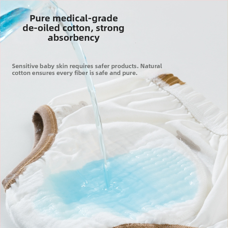 Kūdikio mokymosi kelnės – skalbiamos medvilnės, Saugos klasė A, vaikams nuo 1 iki 3 metų, iki 18 kg