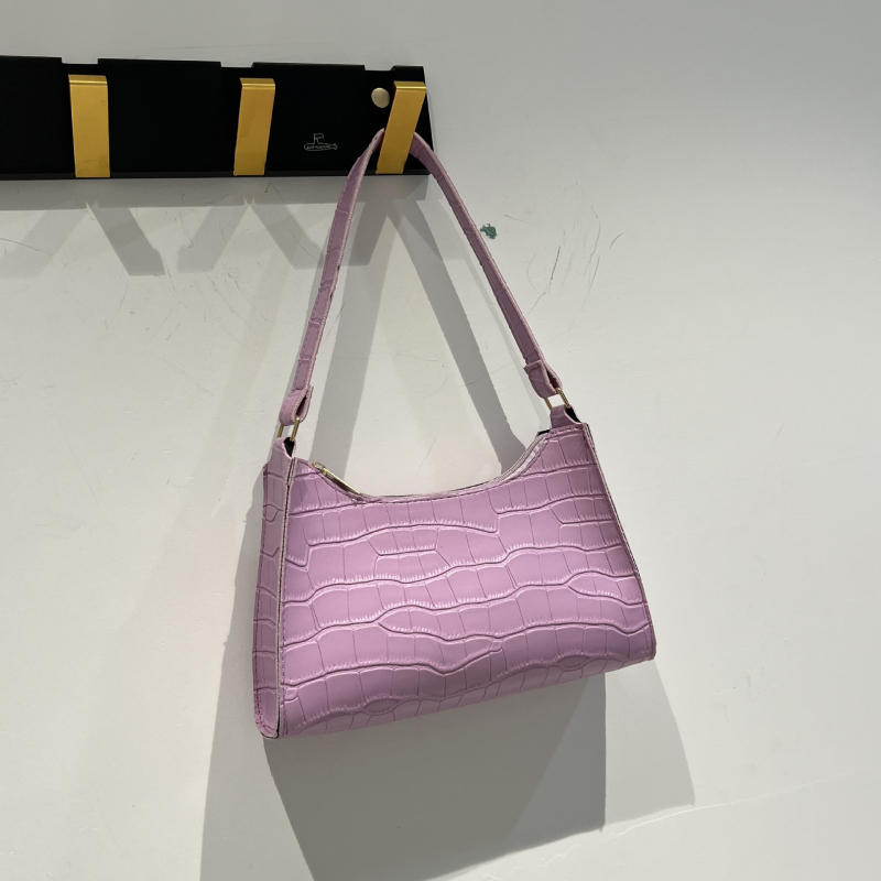 Krokodilo rašto delninė rankinė, PU oda, horizontalaus kvadrato formos rankinė, užtrauktukas, poliesterio pamušalas