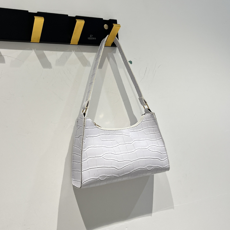 Krokodilo rašto delninė rankinė, PU oda, horizontalaus kvadrato formos rankinė, užtrauktukas, poliesterio pamušalas