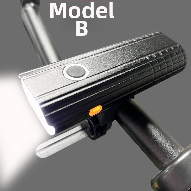 Priekinis dviračio žibintas — aliuminio lydinys, USB įkrovimas, IPX5 atsparumas vandeniui, penki šviesos režimai