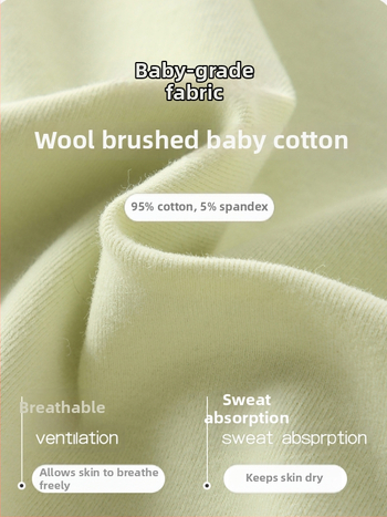 Tüdrukute sooja kodu komplekt, 95% puuvill, 5% elastaan, 280 g villase-stretch puuvill, harjatud pehme, paks, ümmargune kaelus, sügis-talv, vanus 8+