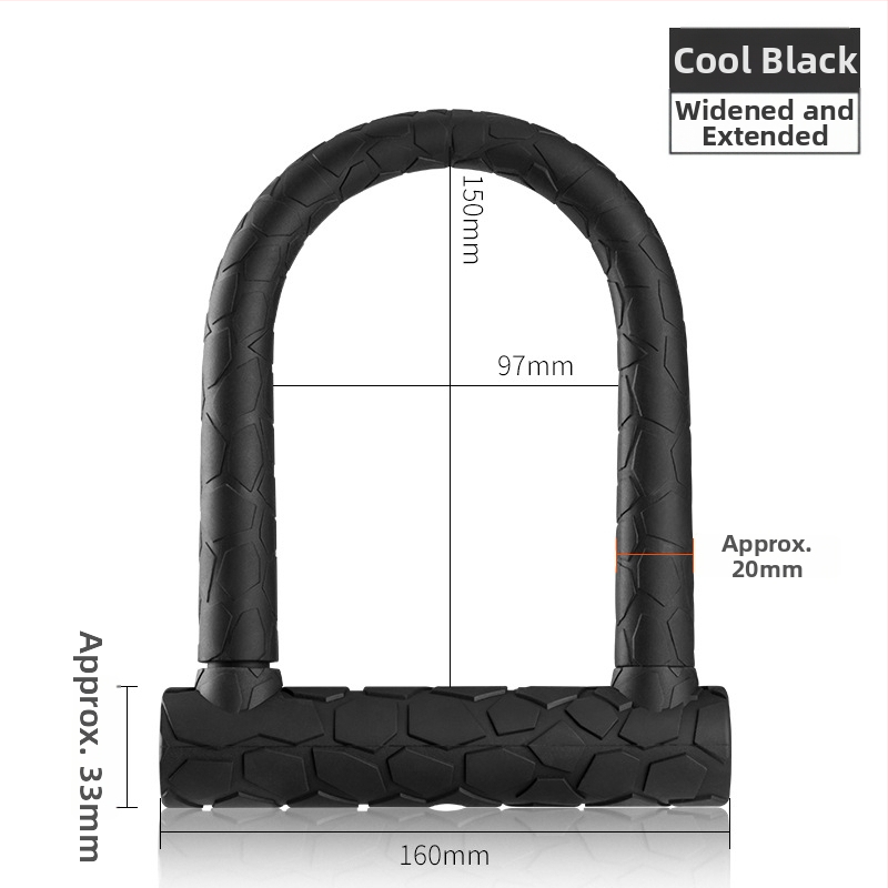 Silikoninis U-formos užraktas elektromobiliams, dviračiams ir motociklams – Modelis 601, Svoris: 900 g, Stilius: Lengvas Luksas