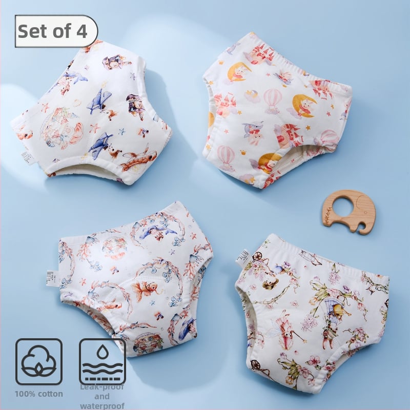 Beebide potitreeningu püksid, puuvillased, lekkekindlad ja pestavad, kõikide aastaaegade jaoks, sobivad 12–20 kg