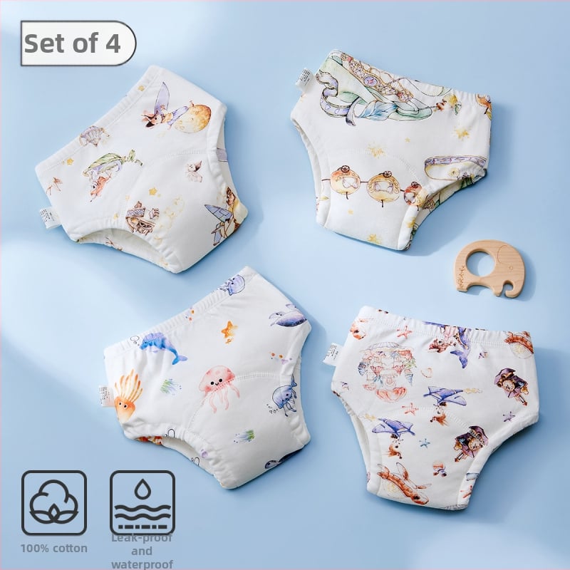 Beebide potitreeningu püksid, puuvillased, lekkekindlad ja pestavad, kõikide aastaaegade jaoks, sobivad 12–20 kg