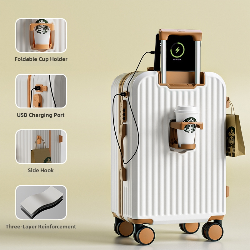 Ceļojumu soma ar riteņiem — ABS, ūdensnecaurlaidīga, ultra viegla, nodilumizturīga, universālie riteņi, rāvējslēdzējs, standarta kombinācijas slēdzene