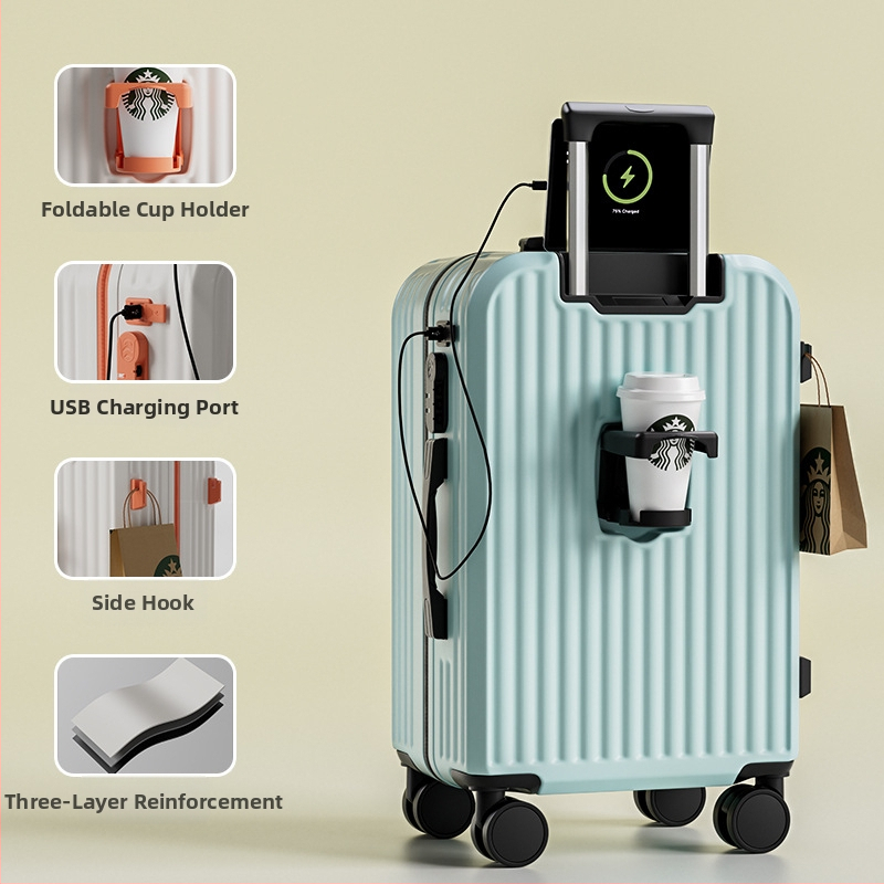 Ceļojumu soma ar riteņiem — ABS, ūdensnecaurlaidīga, ultra viegla, nodilumizturīga, universālie riteņi, rāvējslēdzējs, standarta kombinācijas slēdzene