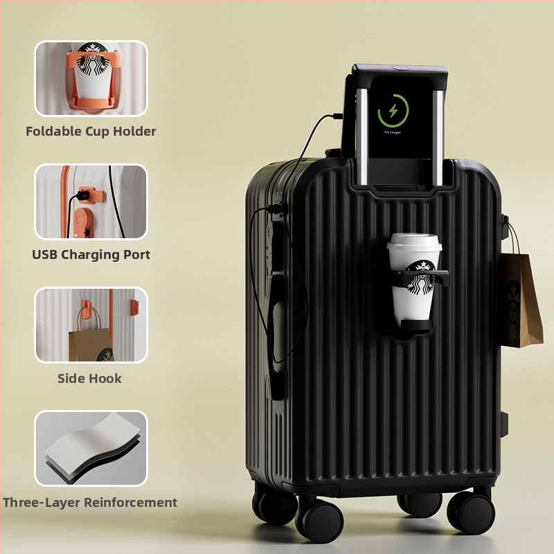 Ceļojumu soma ar riteņiem — ABS, ūdensnecaurlaidīga, ultra viegla, nodilumizturīga, universālie riteņi, rāvējslēdzējs, standarta kombinācijas slēdzene