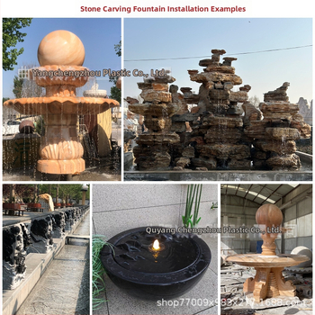 Kivist nikerdatud loomakujuline purskkaevu seina-dekoratsioon; draakon vee purskamine, reljeefgraveerimine; päritolu: Hebei Baoding Quyang; kohandamine saadaval