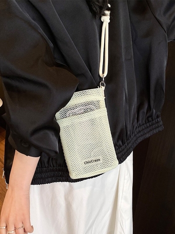 Naiste telefonikott, linnaline lihtsuse stiil, vertikaalne ruutkujuline kuju, avatud tasku, mobiiltelefon tasku, suvi 2025