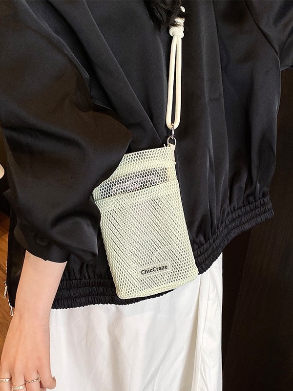 Naiste telefonikott, linnaline lihtsuse stiil, vertikaalne ruutkujuline kuju, avatud tasku, mobiiltelefon tasku, suvi 2025