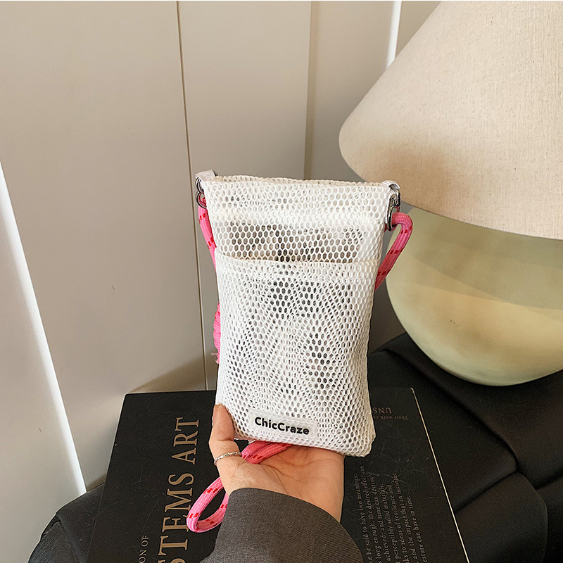 Naiste telefonikott, linnaline lihtsuse stiil, vertikaalne ruutkujuline kuju, avatud tasku, mobiiltelefon tasku, suvi 2025