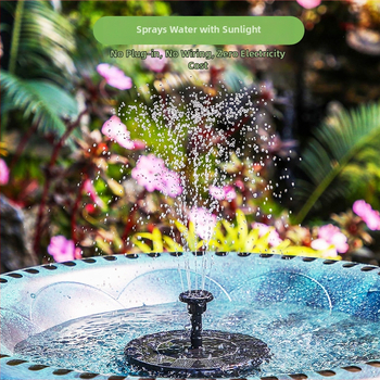 Saulės fontano siurblys kiemo tvenkiniui, apskritas plūduriuojantis gėlių formos dizainas, IP65, 5W, 36V, nuotolinis valdymas