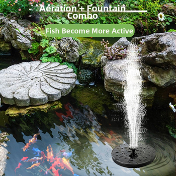 Saulės fontano siurblys kiemo tvenkiniui, apskritas plūduriuojantis gėlių formos dizainas, IP65, 5W, 36V, nuotolinis valdymas