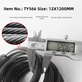 Ratta kombinatsiooniluk TY566, terasest kaabel, kaal 410