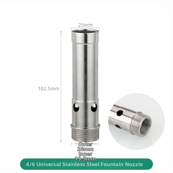 Tryska fontány z nehrdzavejúcej ocele 304, bublinkový efekt, vonkajší krajinný vodný prvok, s jednou hlavou