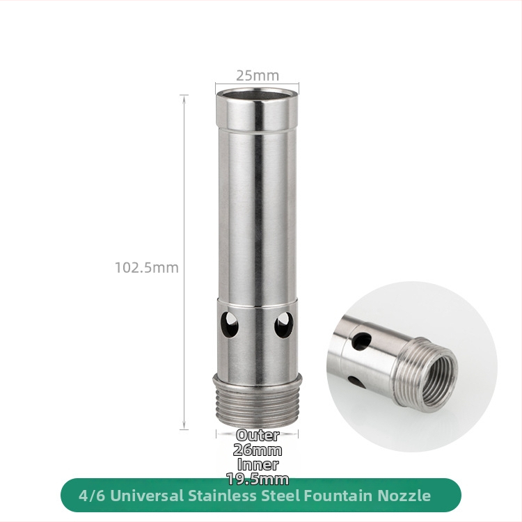 304 roostevabast terasest fontaani mullitav pihusti, väline maastikuvann element, üheotsaline