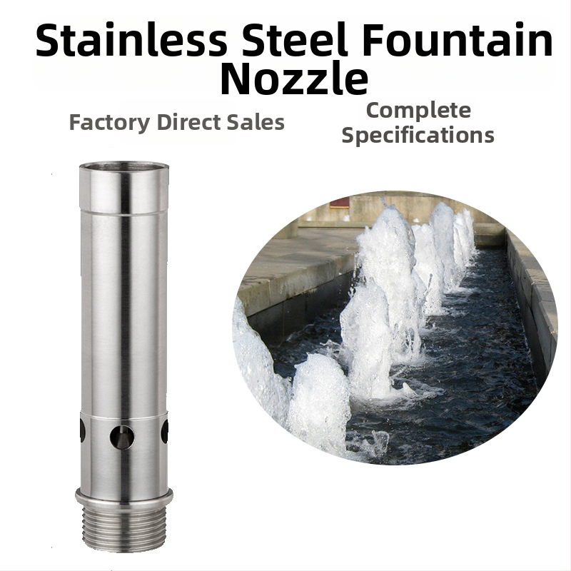 Tryska fontány z nehrdzavejúcej ocele 304, bublinkový efekt, vonkajší krajinný vodný prvok, s jednou hlavou