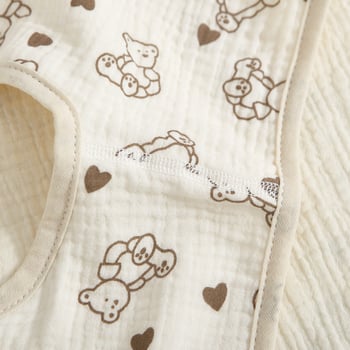 Sac de dormit pentru copii din tif de bumbac, patru straturi, 100% bumbac, greutate sub 1 jin, Brie Time, stil desen animat