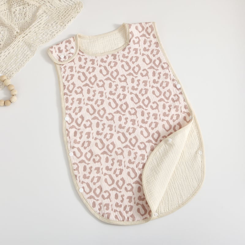 Sac de dormit pentru copii din tif de bumbac, patru straturi, 100% bumbac, greutate sub 1 jin, Brie Time, stil desen animat