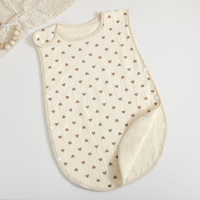 Sac de dormit pentru copii din tif de bumbac, patru straturi, 100% bumbac, greutate sub 1 jin, Brie Time, stil desen animat