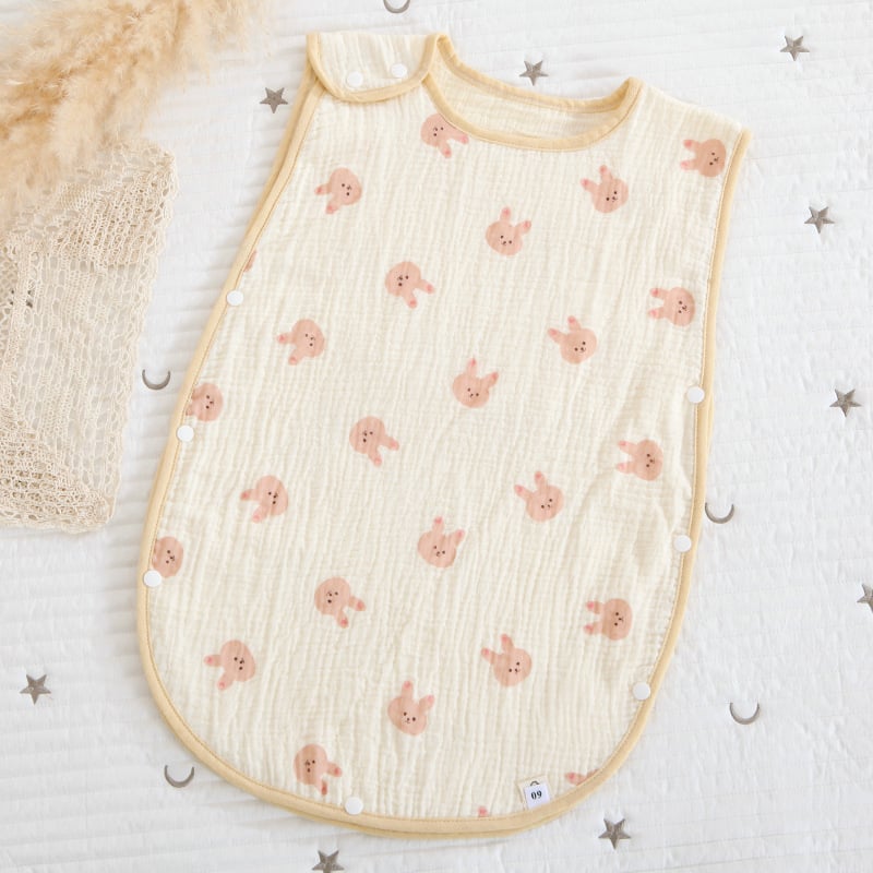 Sac de dormit pentru copii din tif de bumbac, patru straturi, 100% bumbac, greutate sub 1 jin, Brie Time, stil desen animat