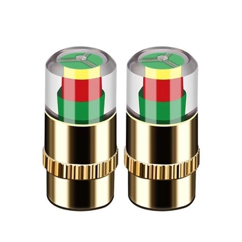 Метална клапанна капачка за мониторинг на налягането в гумите, механичен манометър, аналогов дисплей, компактна конструкция, стандартна точност