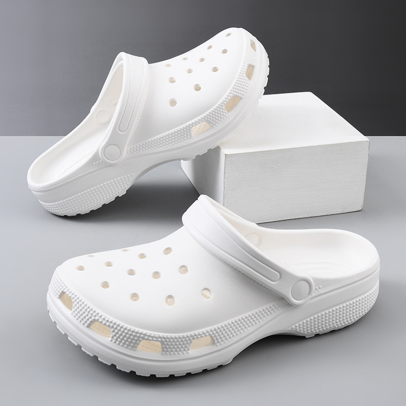 Uniszex Crocs-stílusú lyukas papucs EVA‑val, lélegző, csúszásmentes, 3,5–4,5 cm vastag talpú, injektált formázás