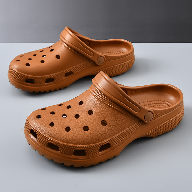 Uniszex Crocs-stílusú lyukas papucs EVA‑val, lélegző, csúszásmentes, 3,5–4,5 cm vastag talpú, injektált formázás