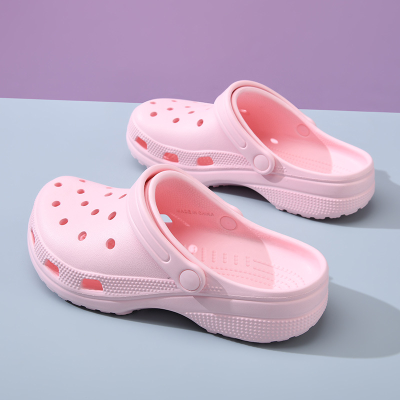 Uniszex Crocs-stílusú lyukas papucs EVA‑val, lélegző, csúszásmentes, 3,5–4,5 cm vastag talpú, injektált formázás