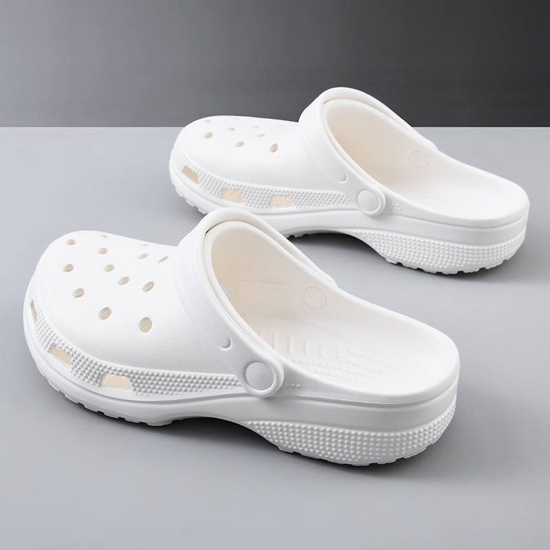 Uniszex Crocs-stílusú lyukas papucs EVA‑val, lélegző, csúszásmentes, 3,5–4,5 cm vastag talpú, injektált formázás