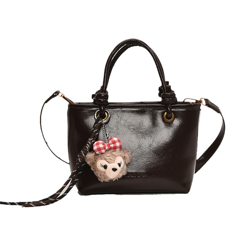 PU bucket kott, crossbody magnetilise sulgemisega, horisontaalne ruudukujuline kuju, sisemine telefoni tasku.