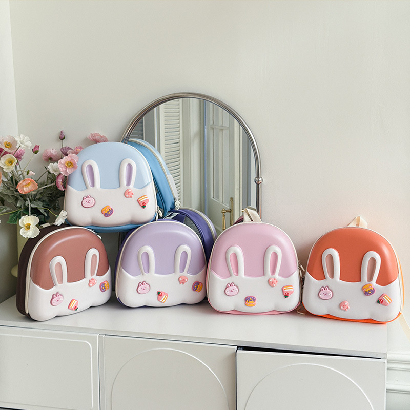 HAONNA EVA bērnu mugursoma skolai | ultra viegla konstrukcija, izliektas plecu siksnas, dzīvnieku raksts – trusis