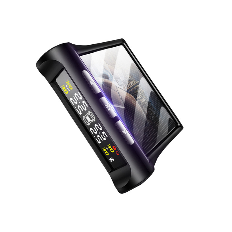 Безжичен дигитален монитор за налягането в автомобилните гуми, слънчево захранване, вътрешен и външен монитор, висока прецизност, диапазон 0-3.5 bar, модел C240