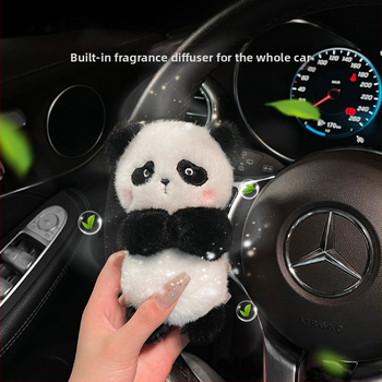 Švelnus pliušinis Panda automobilių papuošalas karikatūriniu stiliumi; Medžiaga: pliušas; Stilius: karikatūra; Funkcija: aromaterapija; Prekės ženklas: AIBU