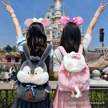 Meitenēm paredzēta skolas soma — pūkains pingvīns, jauks zīmējumu stils, liela ietilpība, ikdienas lietošanai, pamatskola, 2025. rudens izlaidums