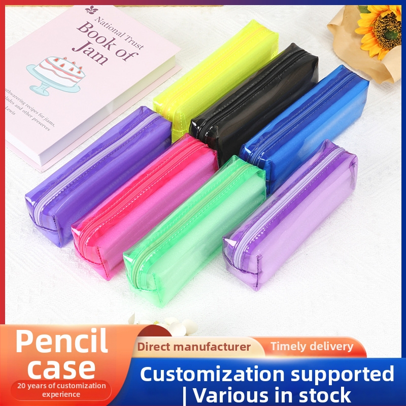 PVC priehľadný penál so zipsom, Standing Maple, Casual štýl, Unisex, vlastné logo