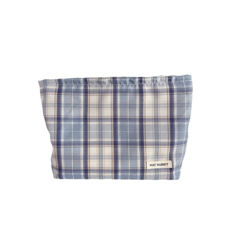 Meigikott ruudulise mustriga, polüestermaterjal, kanvasvooder, tõmblukk, linnaline lihtne stiil