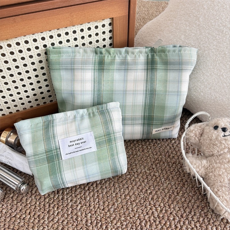 Meigikott ruudulise mustriga, polüestermaterjal, kanvasvooder, tõmblukk, linnaline lihtne stiil