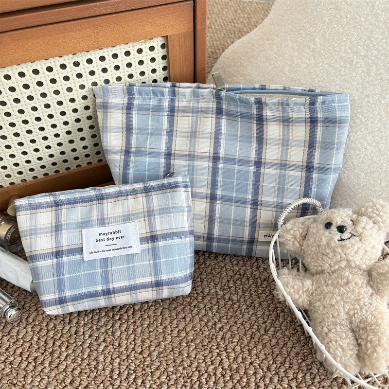 Meigikott ruudulise mustriga, polüestermaterjal, kanvasvooder, tõmblukk, linnaline lihtne stiil