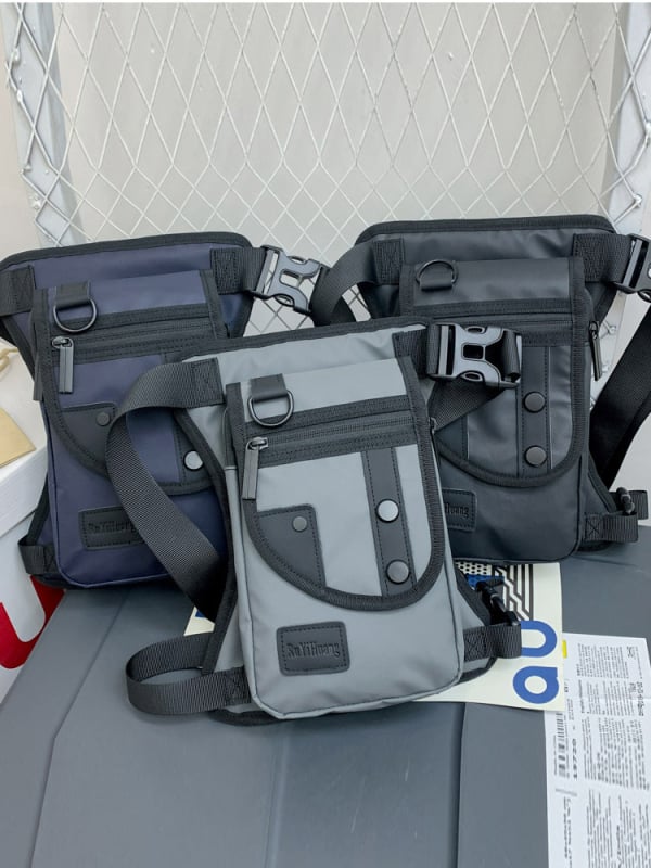 Pánska bedrová taška – Nylon, nepremokavá, Mengsi Wei, polyesterová podšívka, skladovacia taška