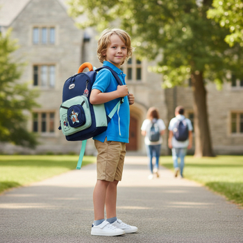 Cloudslove Bērnu skolas mugursoma — ūdensizturīgs Oxford audums, izliektas plecu siksnas, unisex dizains, bērnišķīgs un mīļš stils