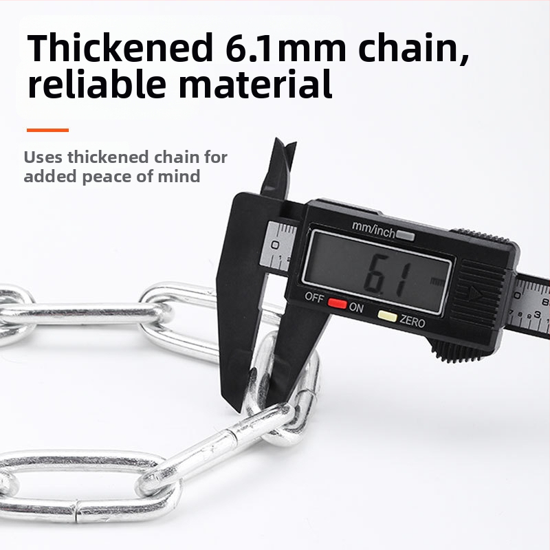 Dviračio grandinės užraktas su raktu, YUUISD JY5012, plieninis kabelis, svoris 800 g