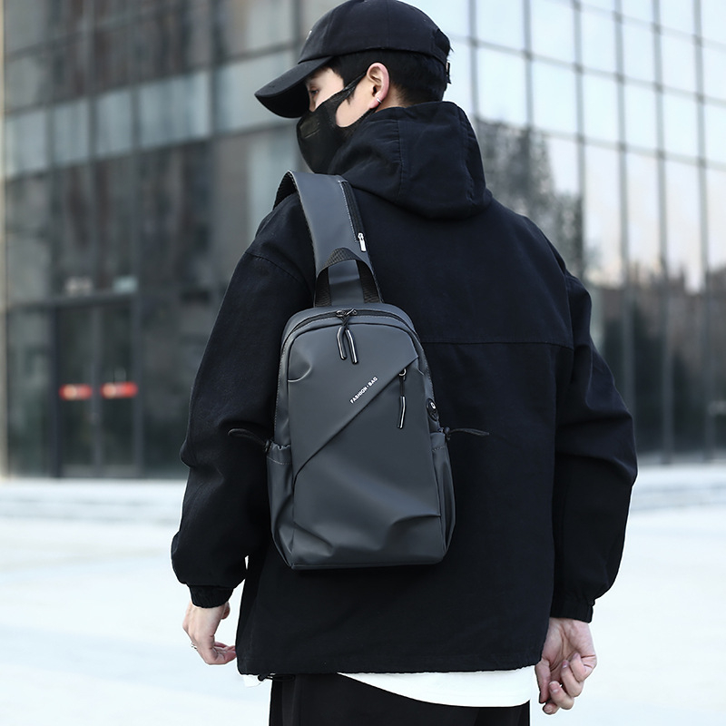 Мъжка Chest Bag, Oxford плат, ултра лек, износоустойчив, еднотонна шарка, подплата полиестер, ежедневна употреба
